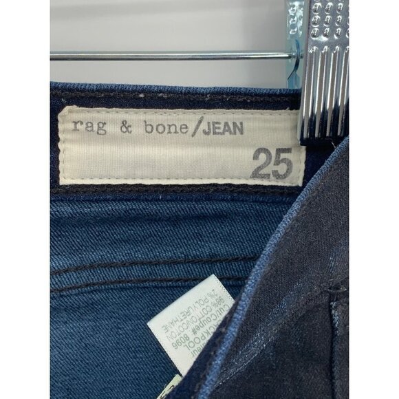 Rag & Bone Skinny Jeans Darkpool (Deep Indigo) Size 25 W1502K520 - Picture 4 of 6